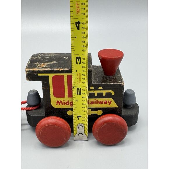 Vintage Montgomery Schoolhouse Inc. Wooden Train Midget Railway 3 Piece READ - Picture 6 of 7